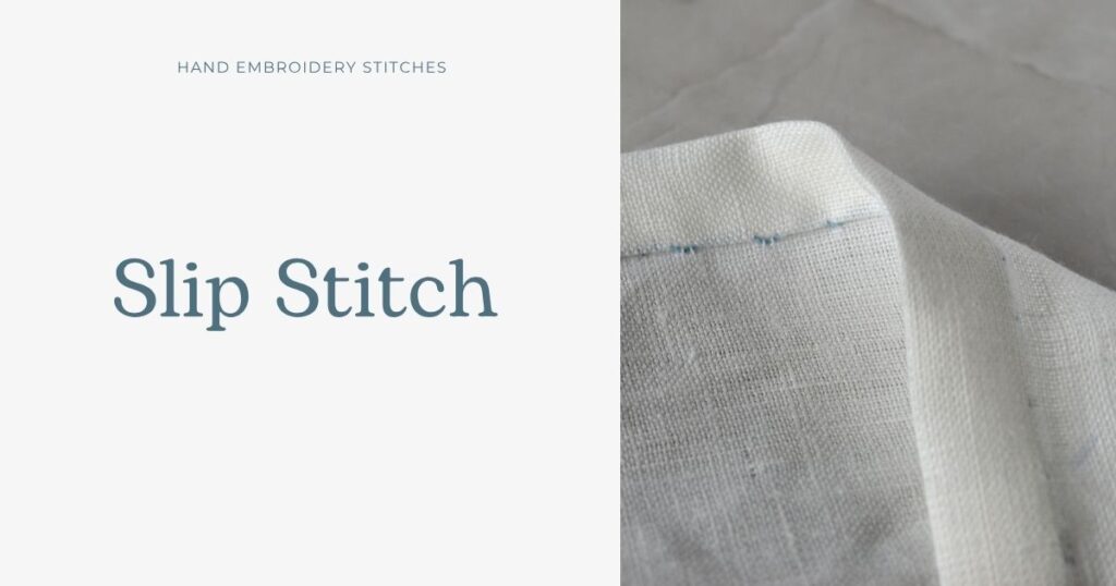 Immagine di copertina del tutorial per il cucito a mano del punto Slip Stitch
