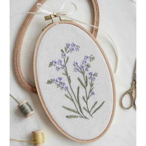 Vintage botany Forget-me-nots - flower embroidery designs by VingertEmbroidery