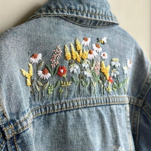 Wild Flowers embroidery pattern and video tutorial by BabunobGem