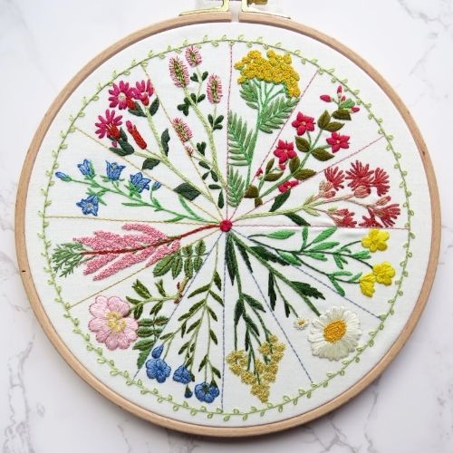 Woodland Blossoms Hand embroidery pdf pattern by StitchdoodlesDesign