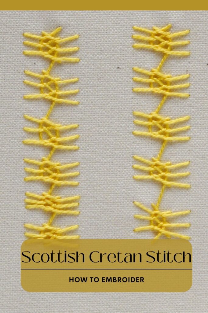 Laced Cretan Stitch for Elegant Embroidered Borders PIN image