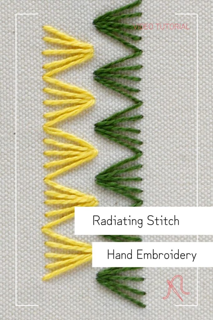 Beginner Embroidery Video: Radiating Stitch Technique PIN image