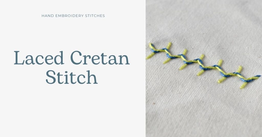 Laced Cretan Stitch hand embrodery tutorial cover image