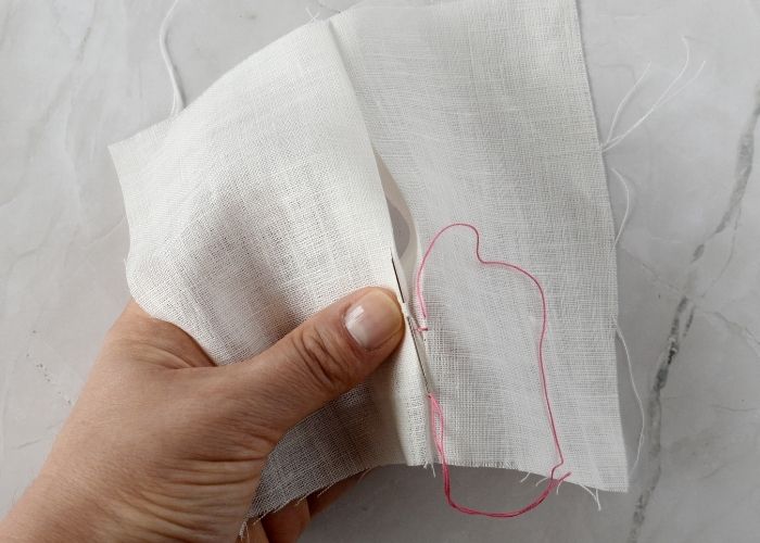 Ladder Stitch Hand Sewing tutorial step 4 image