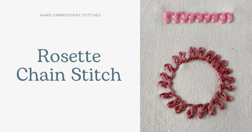 Rosette Chain Stitch hand embroidery tutorial cover image