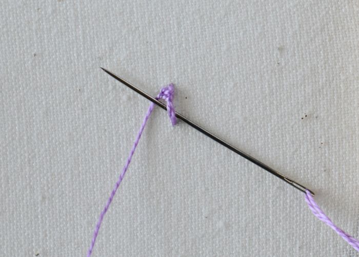 Buttonhole Bar Stitch hand embroidery tutorial step 4 image