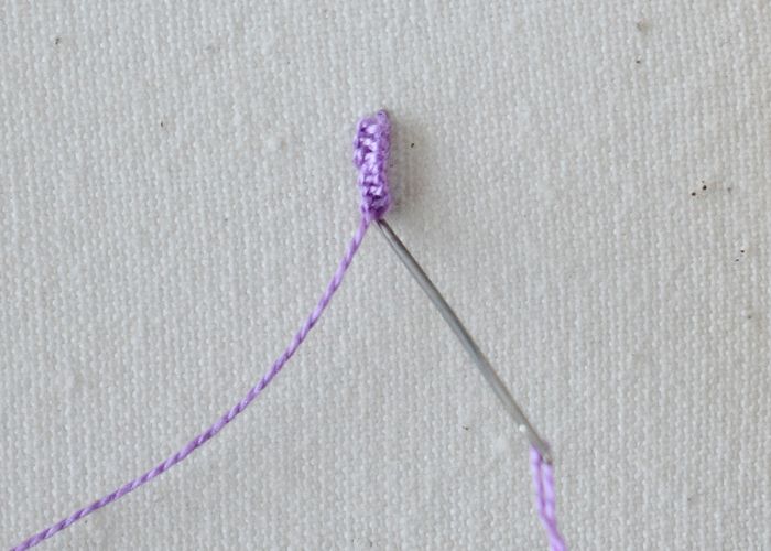 Buttonhole Bar Stitch hand embroidery tutorial step 6 image