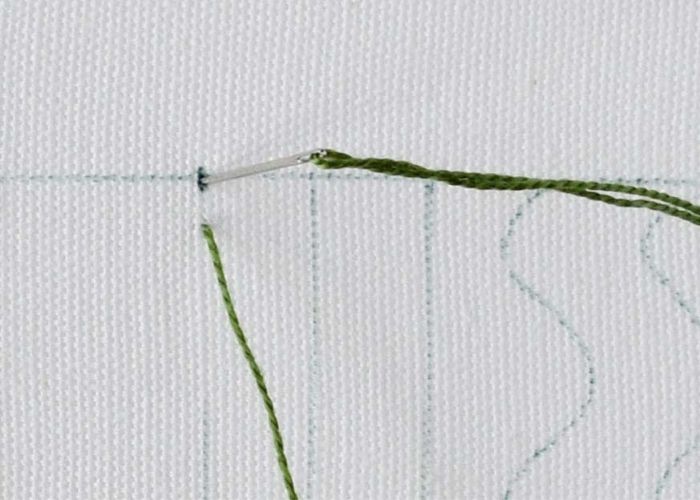 Back Stitch hand embroidery tutorial step 2 image