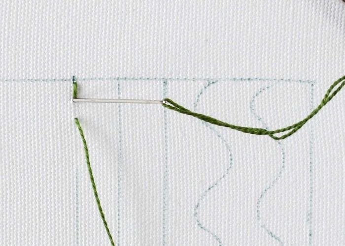 Back Stitch hand embroidery tutorial step 4 image