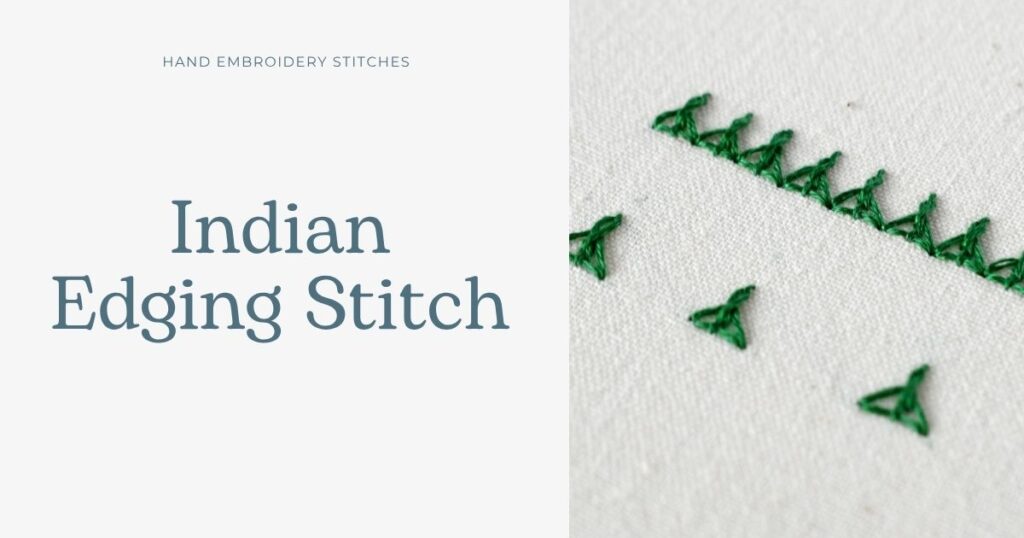 Indian Edging Stitch embroidery tutorial cover image