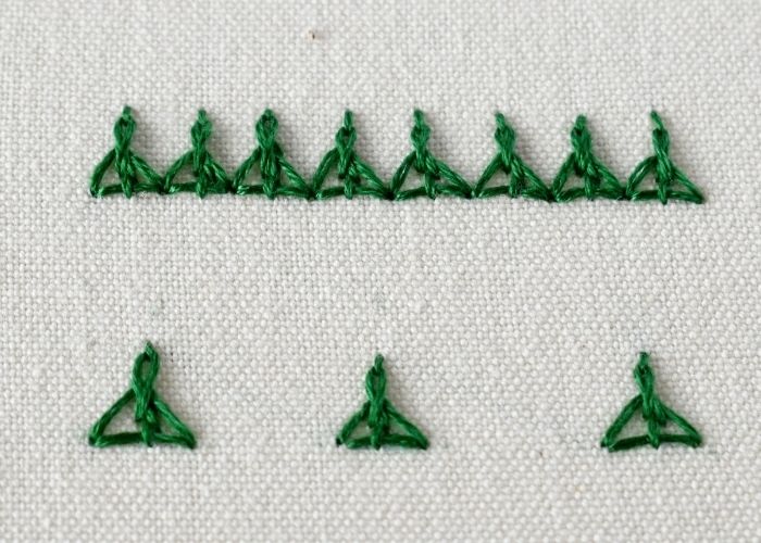 Indian Edging Stitch hand embroidery tutorial step 10 image