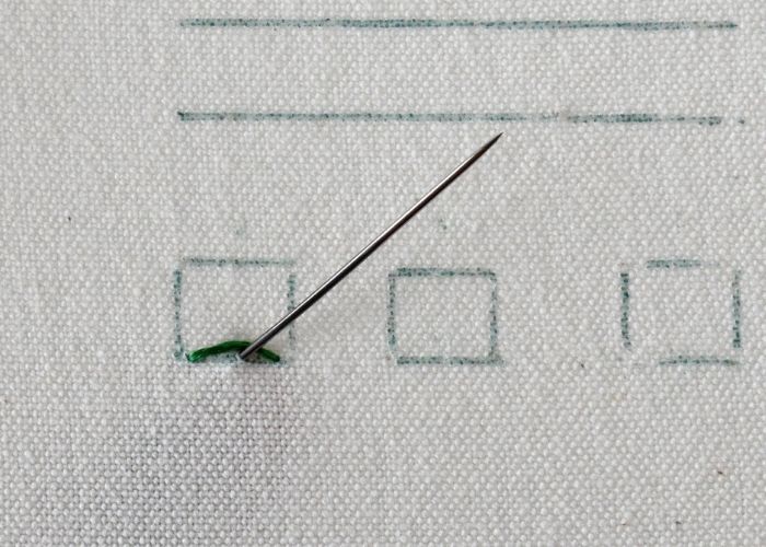 Indian Edging Stitch hand embroidery tutorial step 2 image