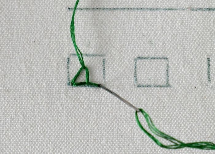 Indian Edging Stitch hand embroidery tutorial step 5 image