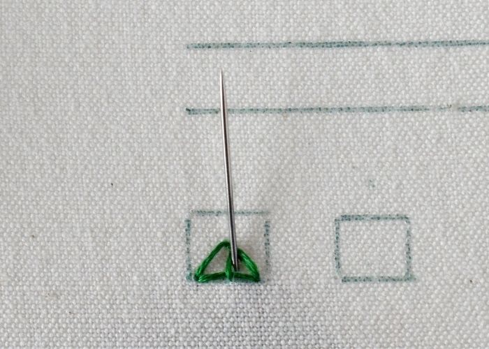 Indian Edging Stitch hand embroidery tutorial step 6 image