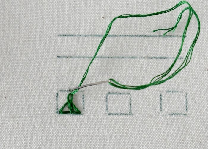 Indian Edging Stitch hand embroidery tutorial step 9 image