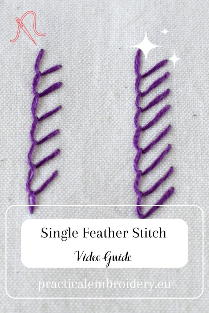 Watch and Learn: Single Feather Stitch PIN image