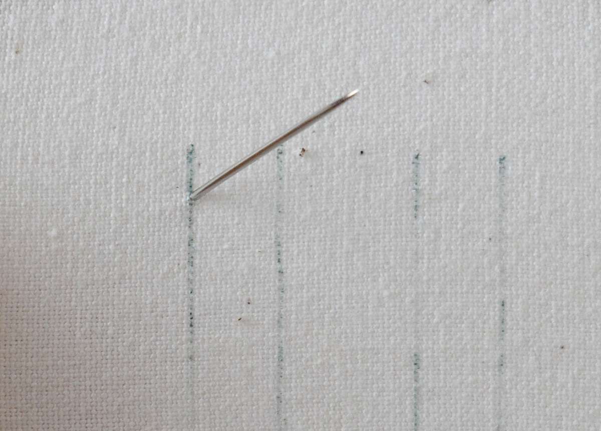 Closed Feather Stitch hand embroidery tutorial step 1 image