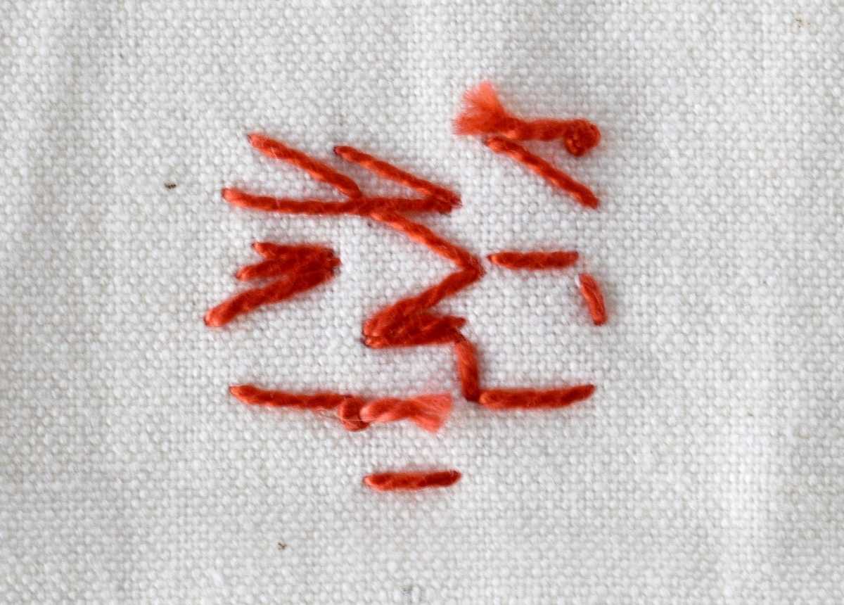 Dutch Cross Stitch embroidery sampler back side image