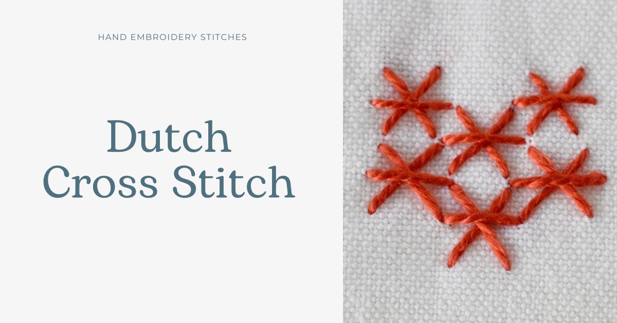 Dutch Cross Stitch hand embroidery tutorial cover image