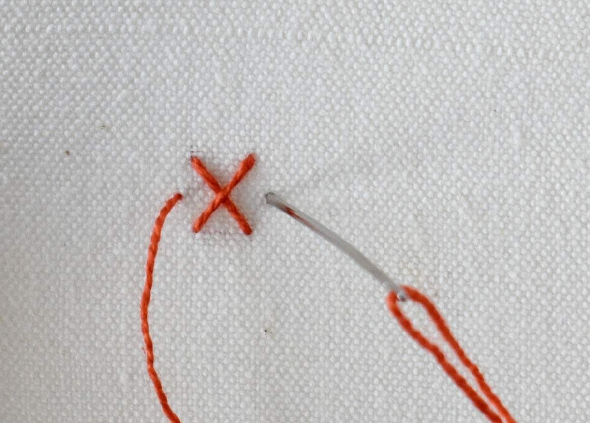 Dutch Cross Stitch hand embroidery tutorial step 3 image