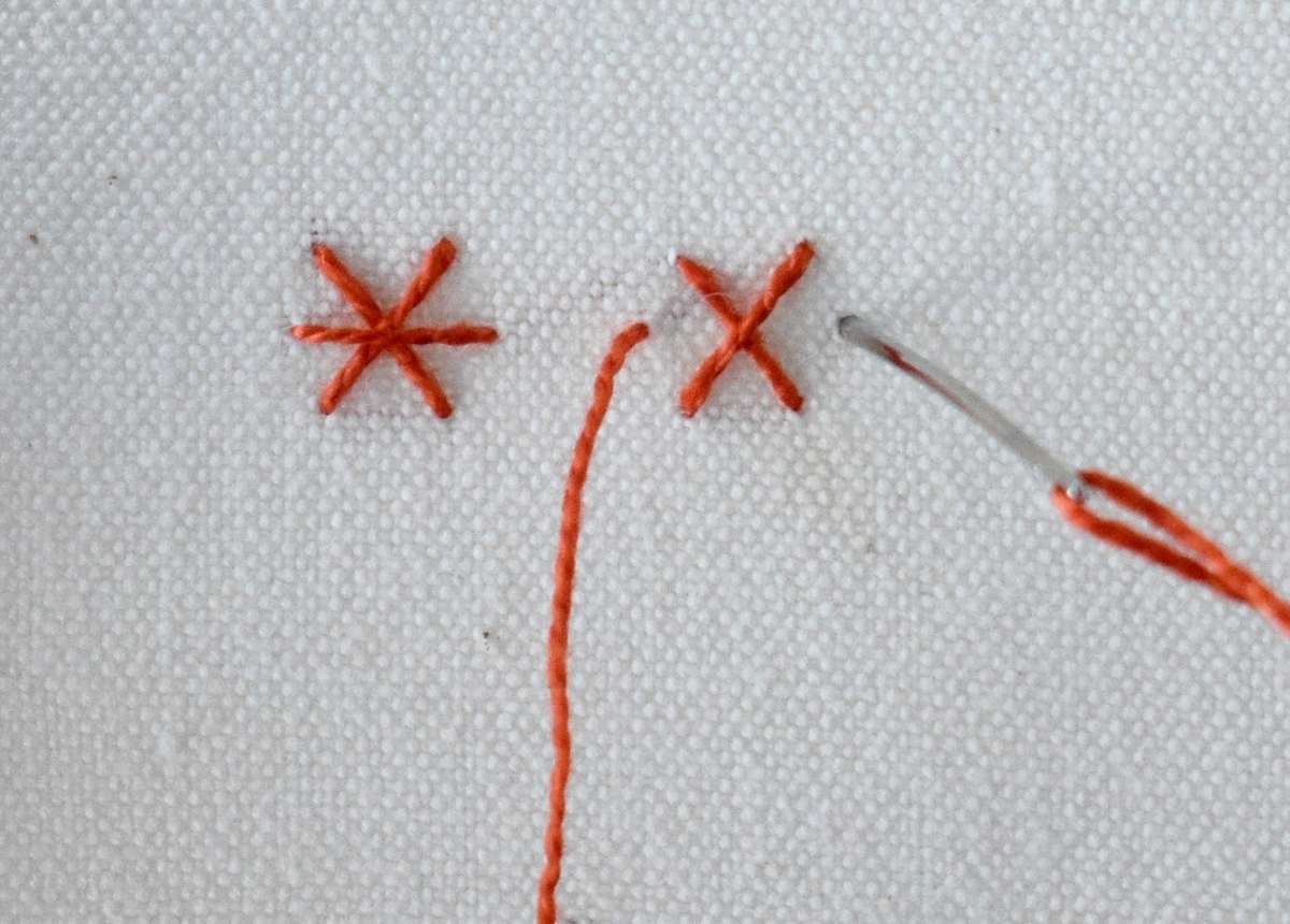 Dutch Cross Stitch hand embroidery tutorial step 4 image