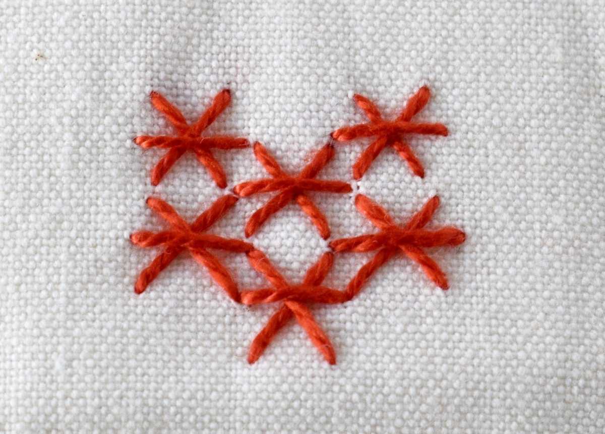 Dutch Cross Stitch hand embroidery tutorial step 5 image