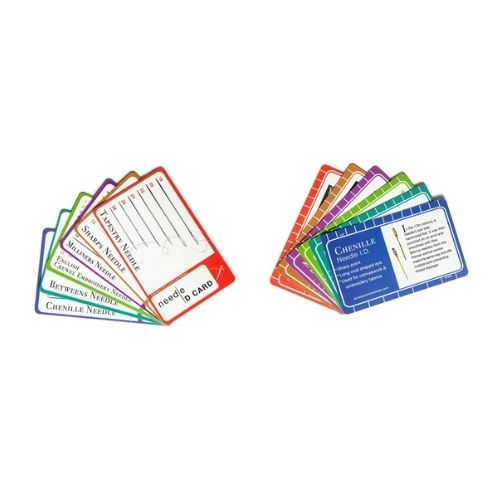 Needle ID cards on Etsy