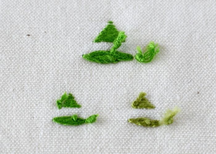 Sprats Head Stitch embroidery sampler back side image