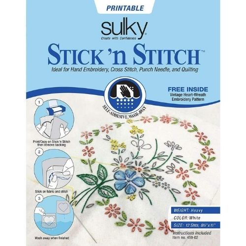 Stick N Stitch Self Adhesive Wash Away Stabilizer on Amazon