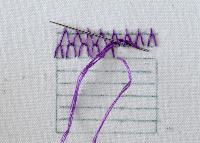 Wave Stitch hand embroidery tutorial step 10 image
