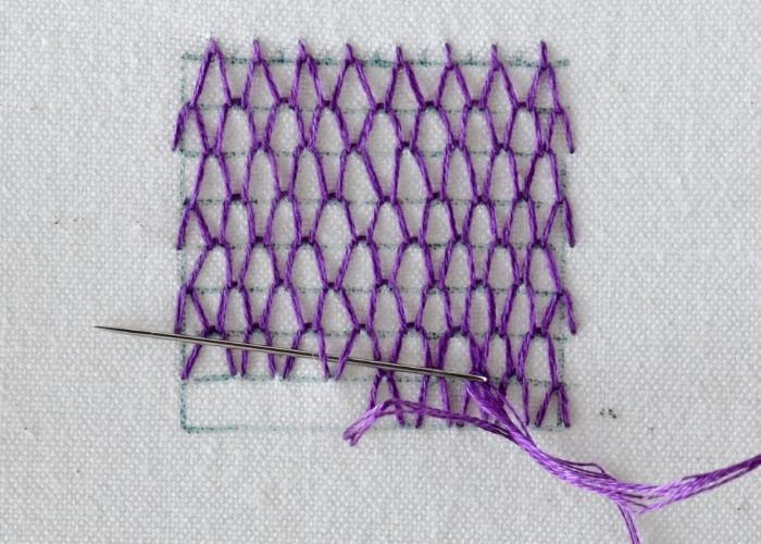 Wave Stitch hand embroidery tutorial step 11 image