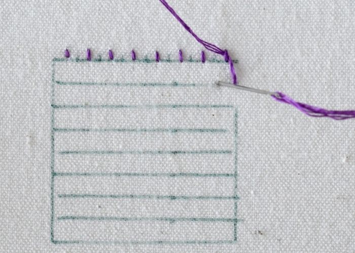 Wave Stitch hand embroidery tutorial step 4 image