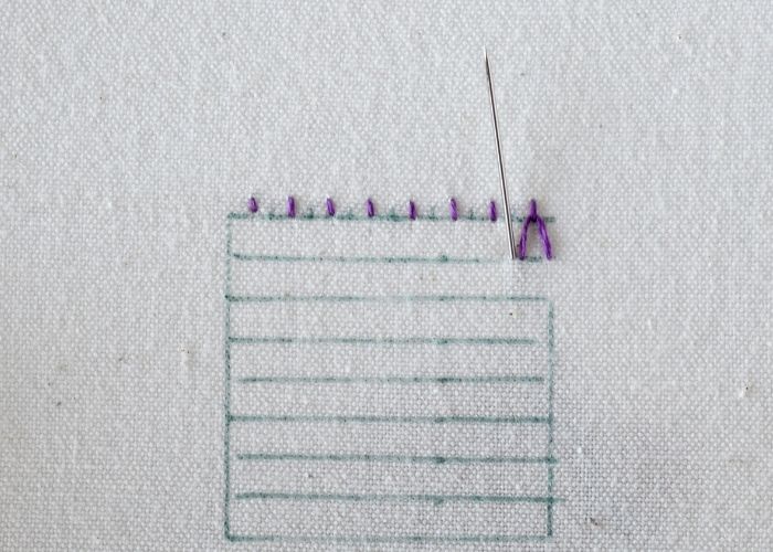 Wave Stitch hand embroidery tutorial step 5 image