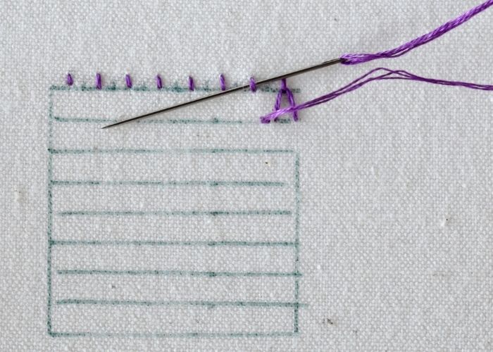 Wave Stitch hand embroidery tutorial step 6 image