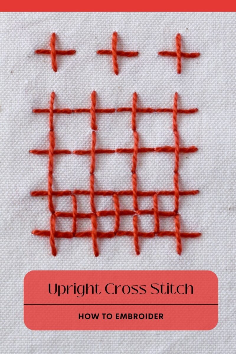 Upright Cross Stitch: Easy Beginner Guide PIN image