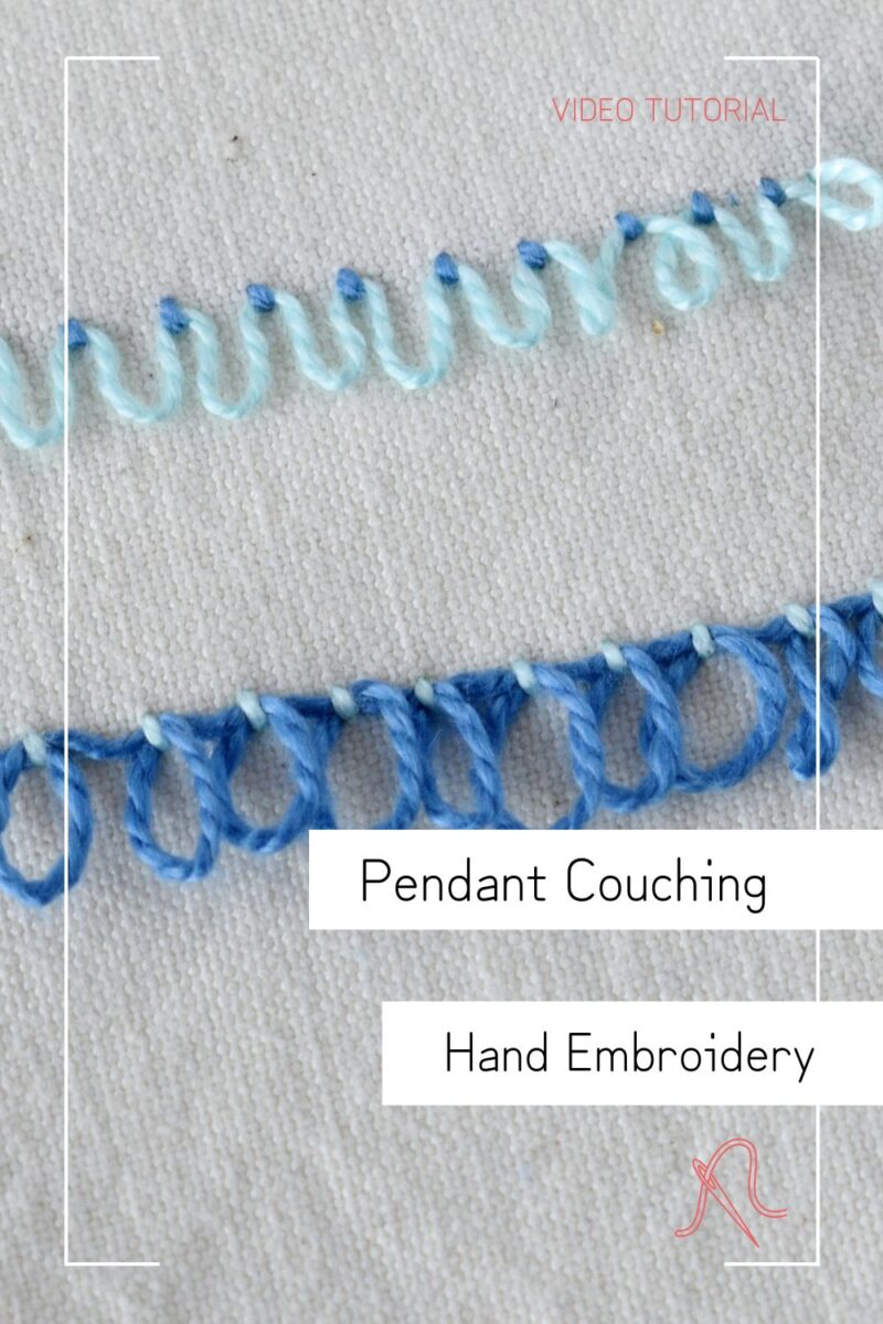 Watch the Pendant Couching Stitch Video PIN image