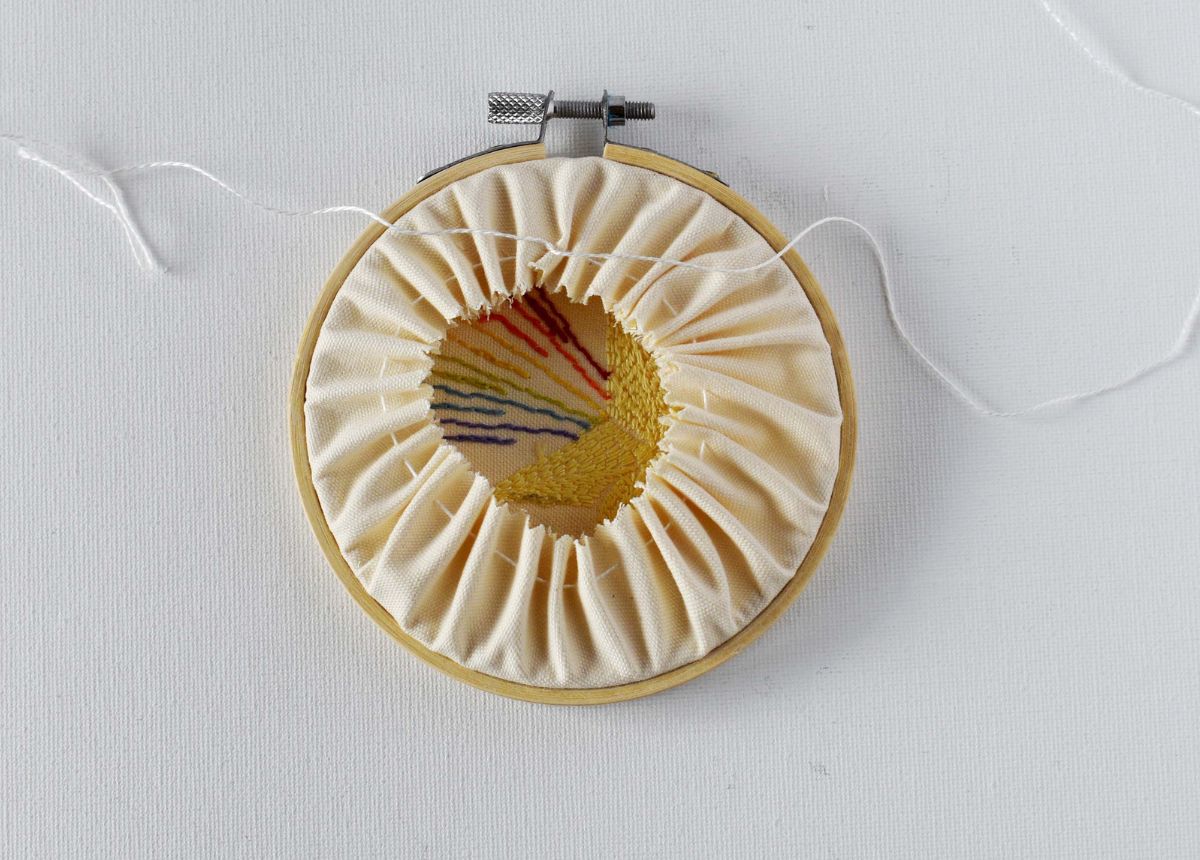 Back side of the hoop art hidden image