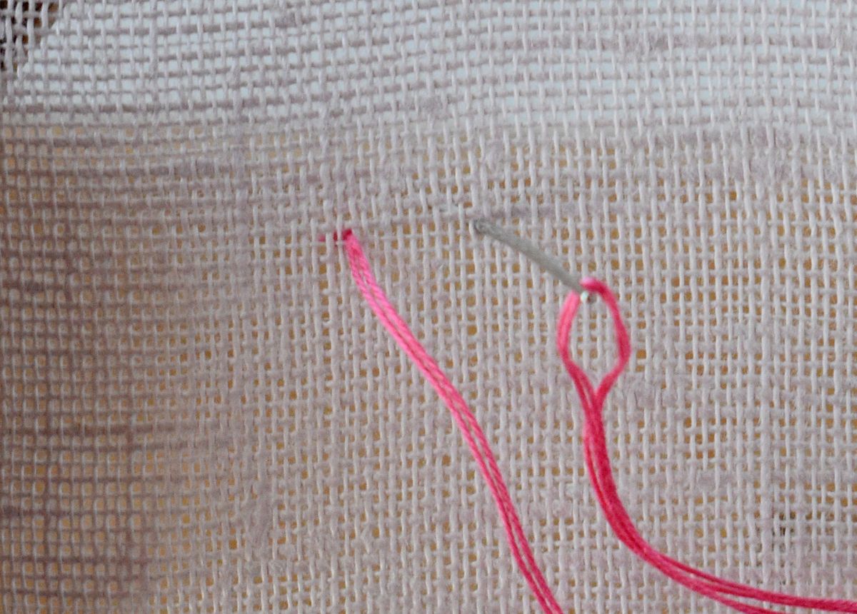Japanese Stitch hand embroidery tutorial step 1 image