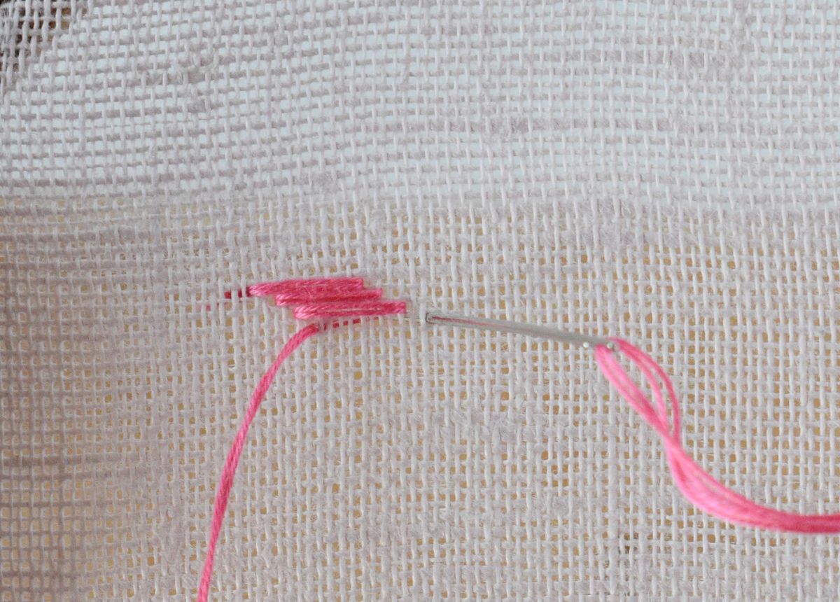 Japanese Stitch hand embroidery tutorial step 5 image