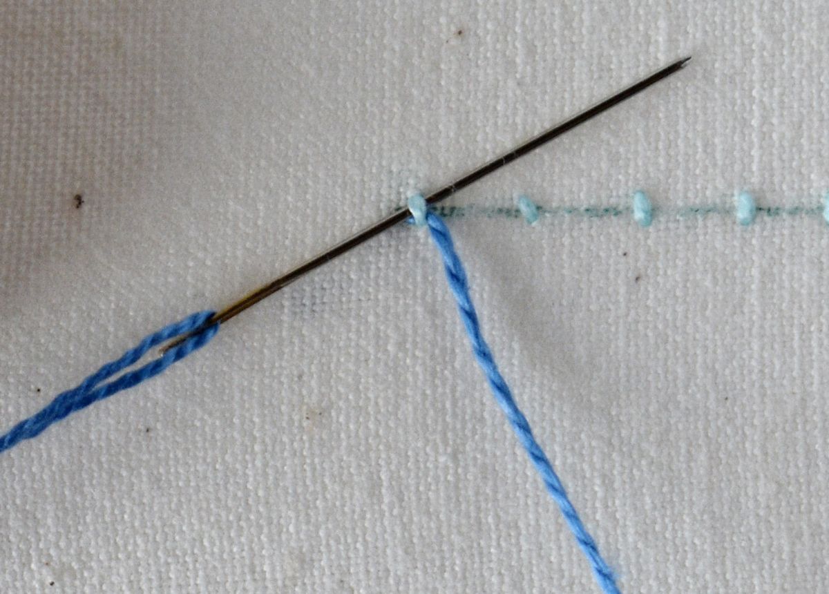 Pendant Couching hand embroidery tutorial step 7 image