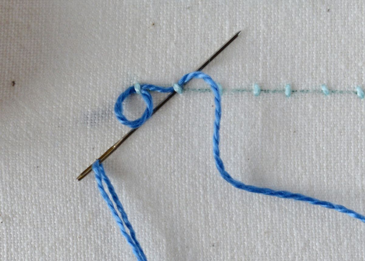 Pendant Couching hand embroidery tutorial step 8 image