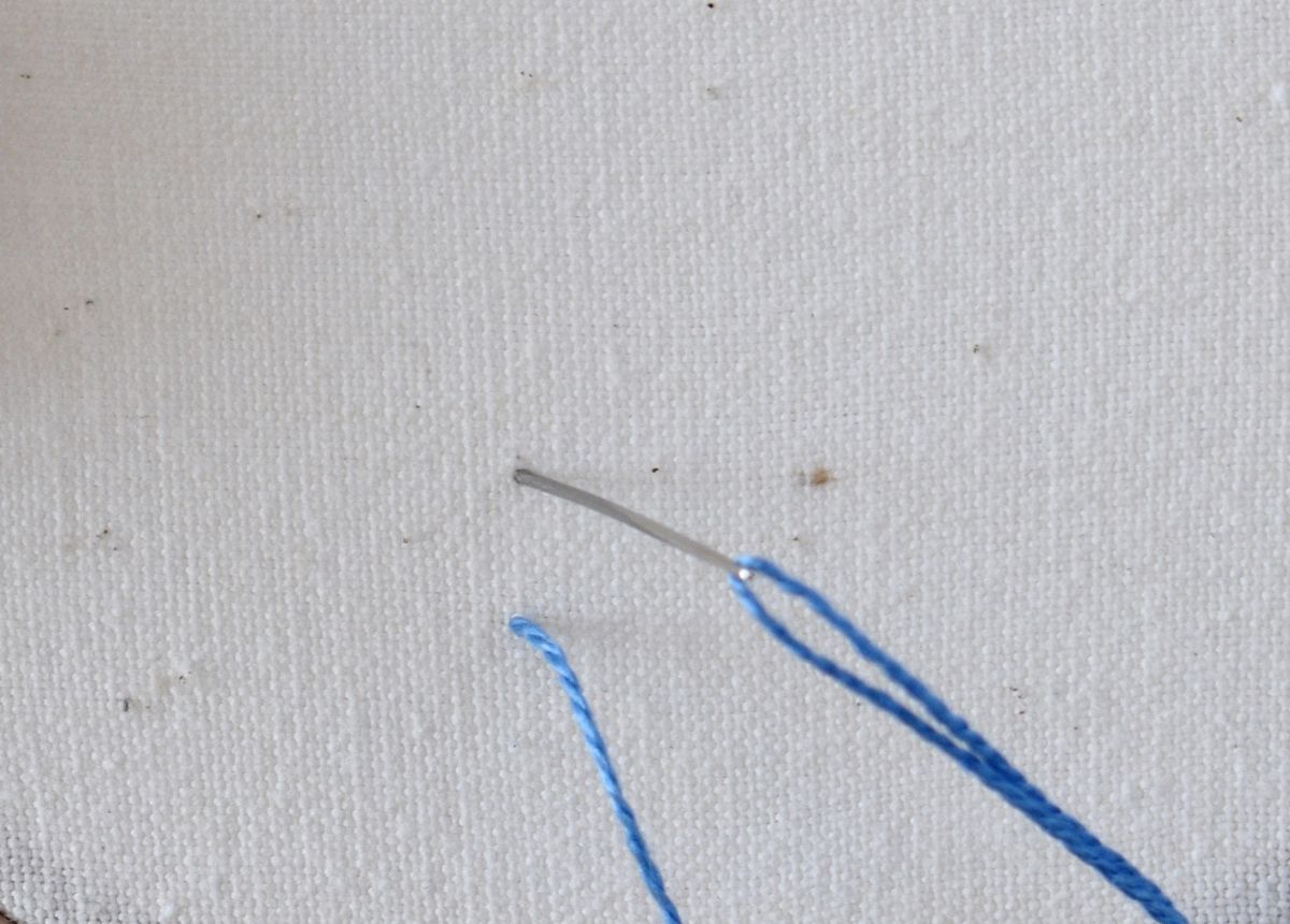 Portuguese Stem Stitch hand embroidery tutorial step 1 image