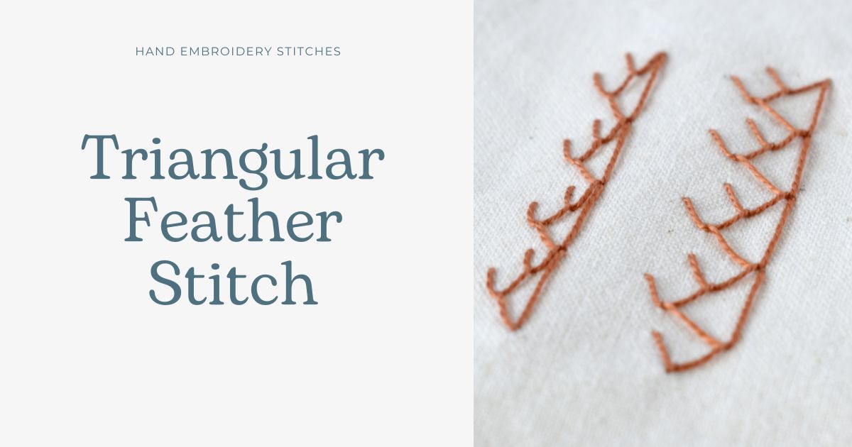 Triangular Feather Stitch embroidery tutorial cover image