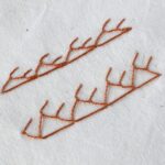 Embroidery stitch: Triangular Feather Stitch