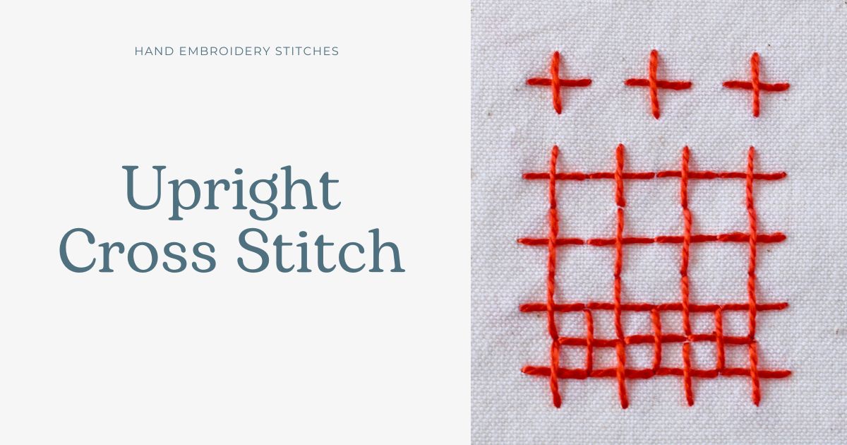 Upright Cross Stitch hand embroidery tutorial cover image