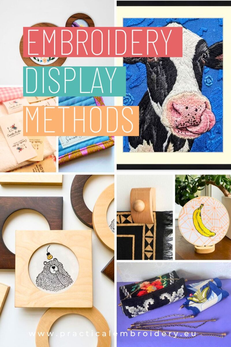 How to Display Embroidery Like Art PIN image