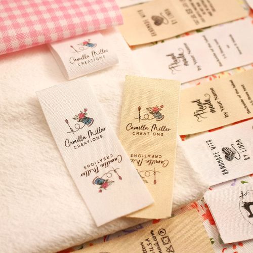 Cotton sewing labels on Etsy