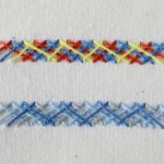 Embroidery stitch: spina di pesce multiplo