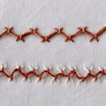 Embroidery stitch: spina di pesce intrecciato