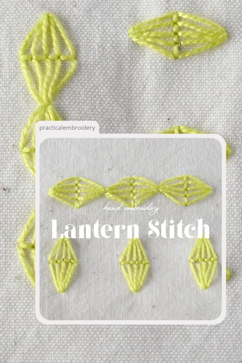 Stunning Lantern Stitch Embroidery Tutorial PIN image